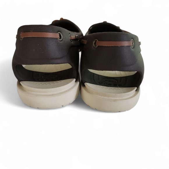 CROCS Beach Line boat shoes brown size 10 - Picture 8 of 12